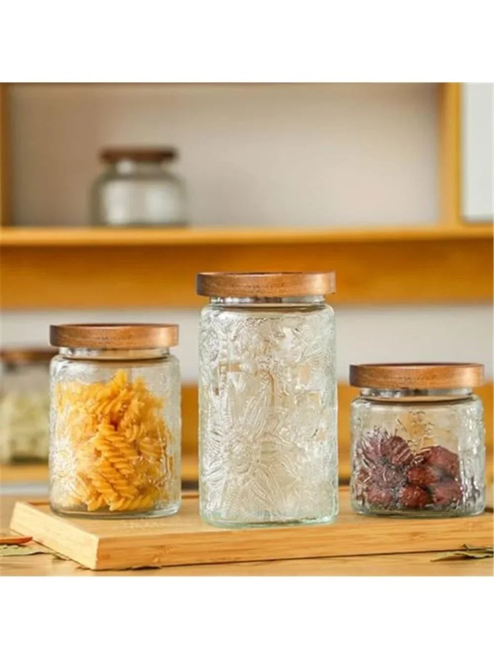 32oz Vintage Glass Jars With Lids, Airtight Food Storage Containers, Kitchen Can